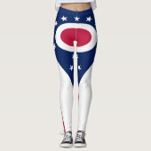 Leggings Drapeau de l'Ohio (Devant)