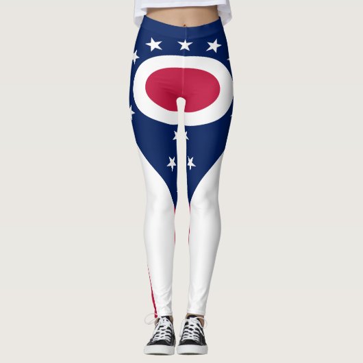 Leggings Drapeau de l'Ohio (Devant)