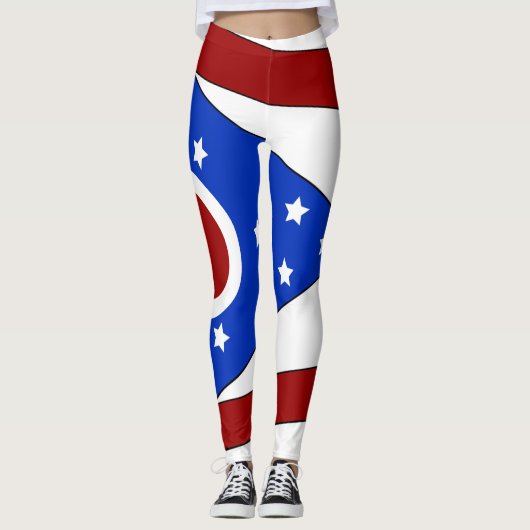 Leggings Drapeau de l'Ohio (Devant)