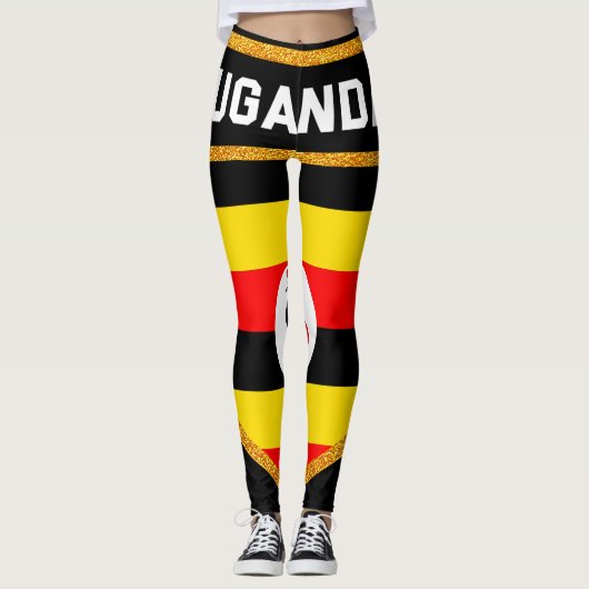 Leggings Drapeau de l'Ouganda (Devant)