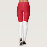 Leggings Drapeau de Monaco<br><div class="desc">Ce dessin présente le drapeau national de Monaco (officiellement la Principauté de Monaco), ville-État souveraine, pays et micro-État de la Côte d'Azur en Europe de l'Ouest. Elle est bordée par la France au nord, à l'est et à l'ouest et par la mer Méditerranée au sud. La principauté est largement reconnue...</div>