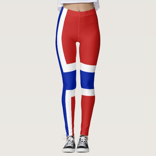 Leggings Drapeau de Norvège Scandinave (Devant)