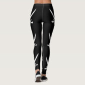 Leggings Drapeau de pirate Crâne croisé épées (Dos)