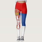 Leggings Drapeau de Serbie Cool (Devant)