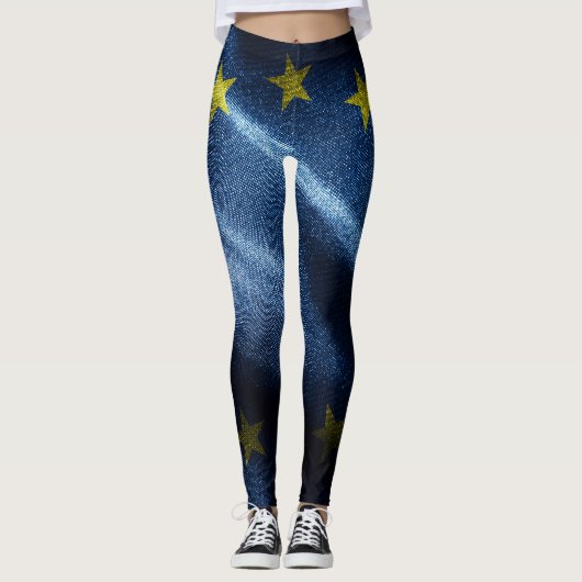 Leggings Drapeau de soie de l'UE (Devant)