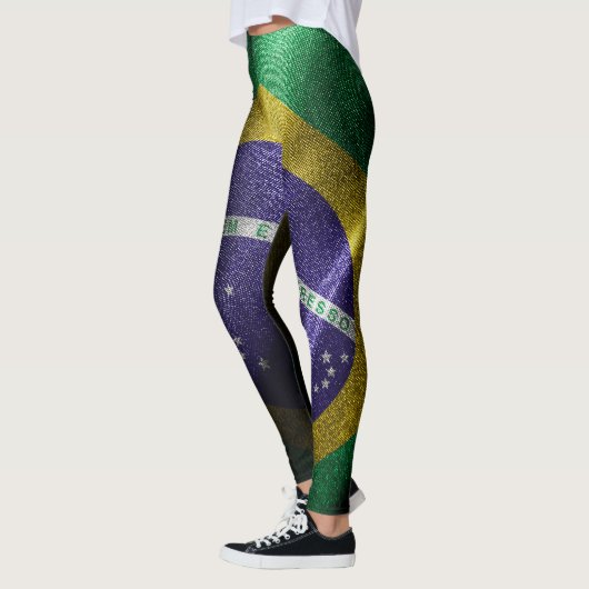 Leggings Drapeau de soie du Brésil (Gauche)