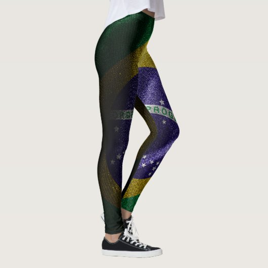 Leggings Drapeau de soie du Brésil (Droite)