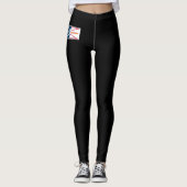 Leggings Drapeau de Terre-Neuve-et-Labrador Noir (Devant)