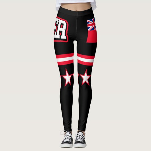 Leggings Drapeau des Bermudes (Devant)