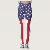 Leggings Drapeau des États-Unis (Devant)