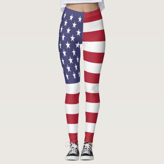 Leggings Drapeau des États-Unis (Devant)