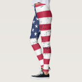 Leggings Drapeau des États-Unis Style désorganisé Stars (Gauche)