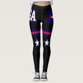 Leggings Drapeau des Samoa américaines (Devant)