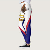 Leggings Drapeau des Samoa américaines patriotiques (Gauche)