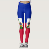 Leggings Drapeau d'Haïti (Devant)