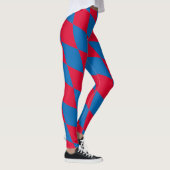 Leggings Drapeau diamant Bavière bleu et rouge Motif (Droite)