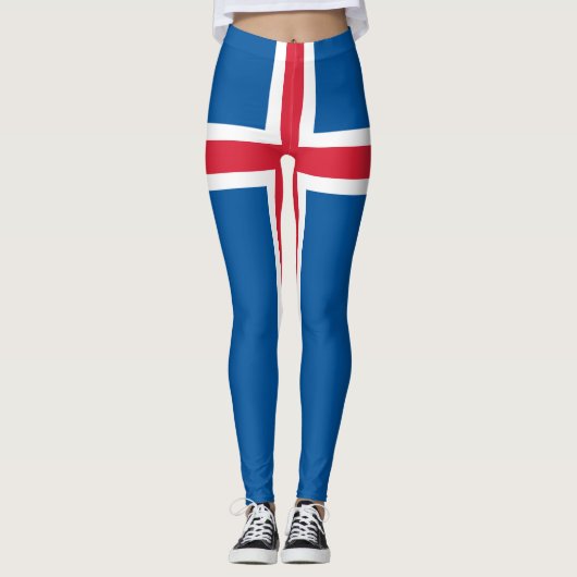 Leggings Drapeau d'Islande (Devant)