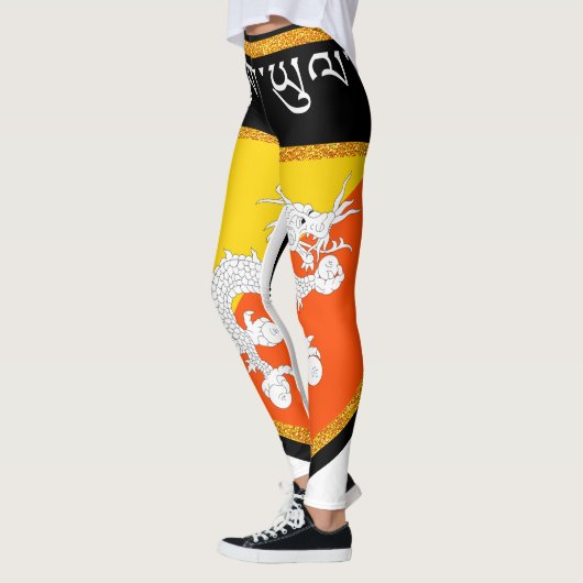 Leggings Drapeau du Bhoutan (Gauche)
