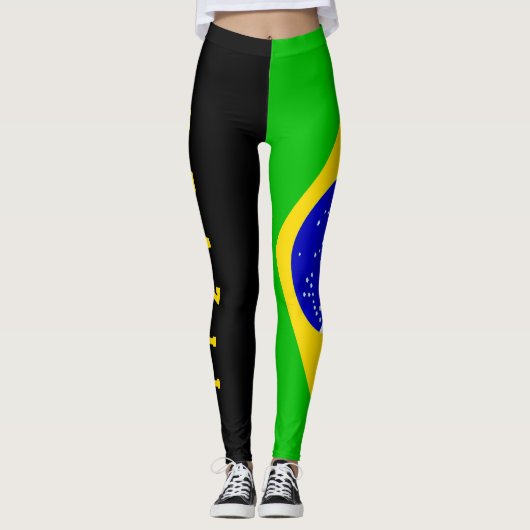 Leggings Drapeau du Brésil (Devant)