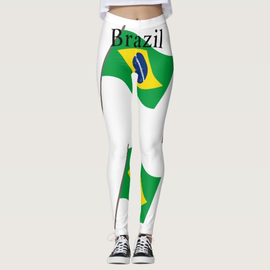 Leggings Drapeau du Brésil Thunder_Cove (Devant)