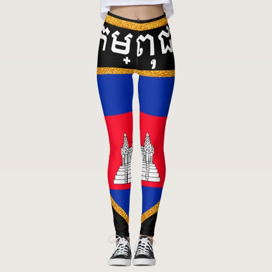 Leggings Drapeau du Cambodge (Devant)