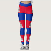 Leggings Drapeau du Cambodge patriotique (Devant)