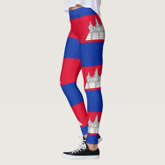 Leggings Drapeau du Cambodge patriotique (Gauche)