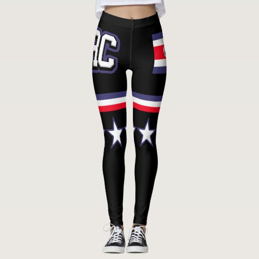 Leggings Drapeau du Costa Rica (Devant)