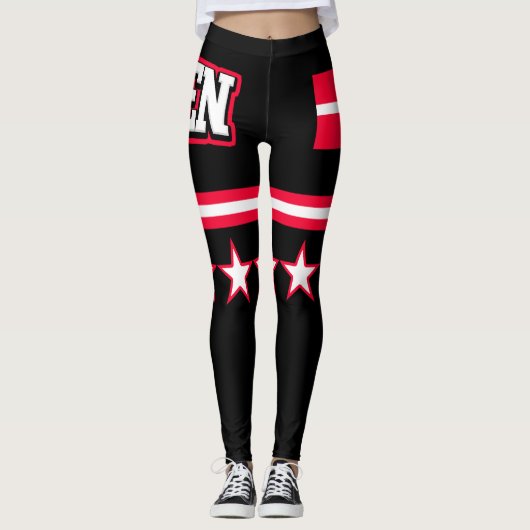 Leggings Drapeau du Danemark (Devant)