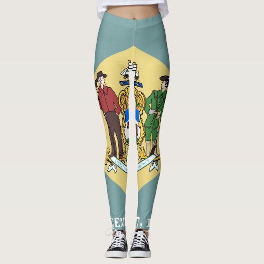 Leggings Drapeau du Delaware, États-Unis (Devant)