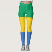 Leggings Drapeau du Gabon (Devant)