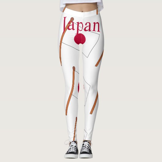 Leggings Drapeau du Japon Thunder_Cove (Devant)