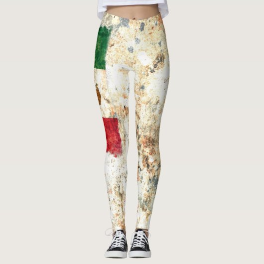 Leggings Drapeau du Mexique (Devant)