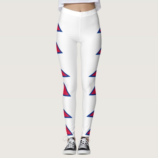 Leggings Drapeau du Népal (Devant)