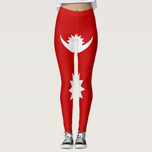 Leggings Drapeau du Népal cool (Devant)