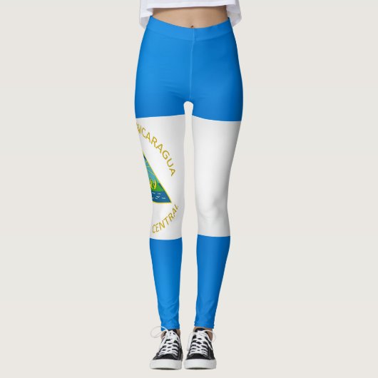 Leggings Drapeau du Nicaragua Cool (Devant)