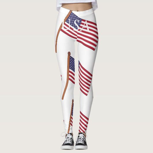 Leggings Drapeau du pays USA Thunder_Cove (Devant)