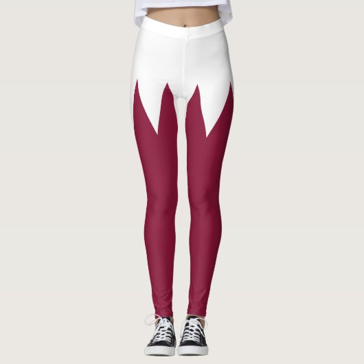 Leggings Drapeau du Qatar (Devant)