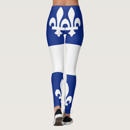 Leggings Drapeau du Québec et texte - Drapeau Québec et (Dos)
