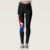 Leggings Drapeau du Royaume-Uni motif Rouge Bleu Blanc Unio (Devant)