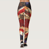 Leggings Drapeau du Royaume-Uni patriotique rouillé (Dos)