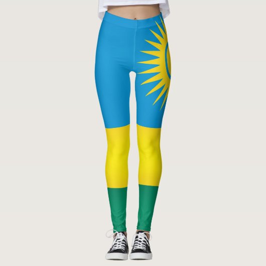 Leggings Drapeau du Rwanda Cool (Devant)