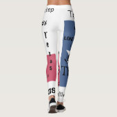 Leggings Drapeau du Texas avec la conception des textes (Dos)