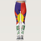 Leggings Drapeau du Tibet libre (Devant)