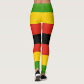 Leggings Drapeau du Zimbabwe patriotique Afrique (Dos)