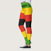 Leggings Drapeau du Zimbabwe patriotique Afrique (Gauche)