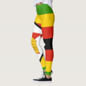 Leggings Drapeau du Zimbabwe patriotique Afrique (Gauche)