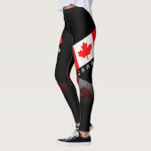 Leggings Drapeau élégant du Canada de feuille d'érable (Gauche)