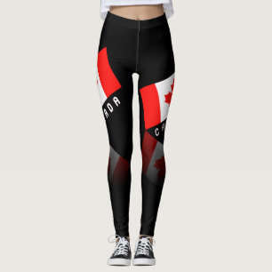 Leggings Drapeau élégant du Canada de feuille d'érable