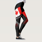 Leggings Drapeau élégant du Canada de feuille d'érable (Droite)